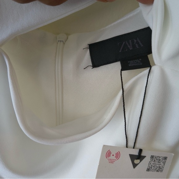 NWT ZARA White Strapless Cutout Maxi Dress - Size Small - Picture 7 of 12